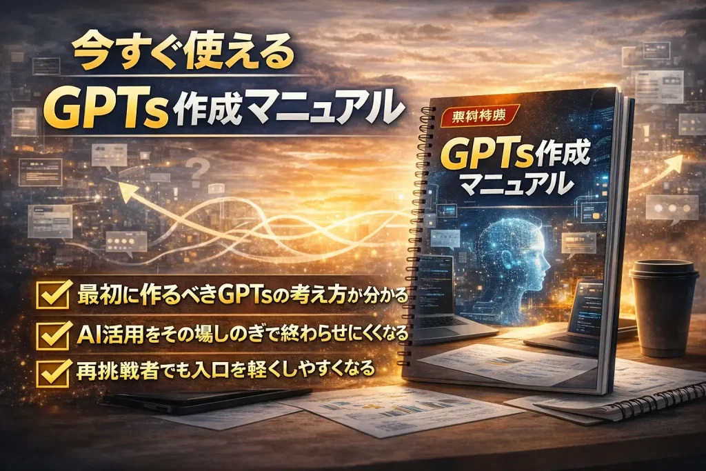 GPTs作成マニュアルの特典画像
