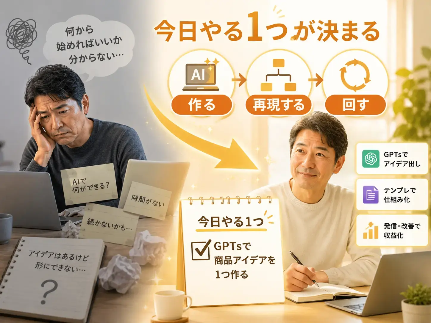 今日やる1つが決まるイメージ